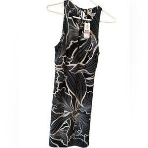 Tommy Bahama Black and White Floral Mini Dress